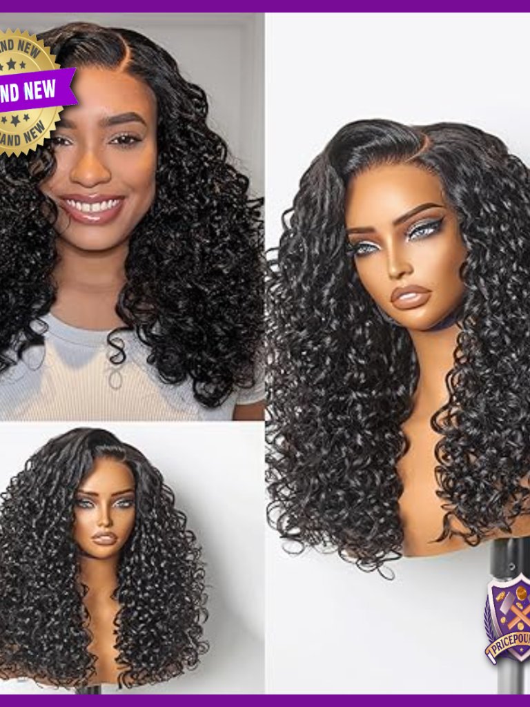 Long Human Hair Glueless Wig 180% Density Pre Plucked Lace Closure